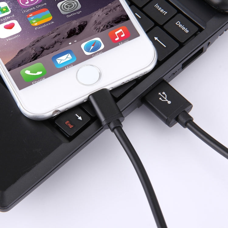 สายชาร์จข้อมูล 1 เมตร 3A 8 พิน เป็น USB สำหรับ iPhone, iPad เส้นผ่านศูนย์กลาง 4 ซม.