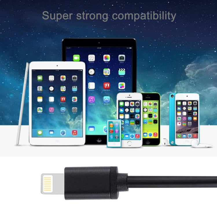 สายชาร์จข้อมูล 1 เมตร 3A 8 พิน เป็น USB สำหรับ iPhone, iPad เส้นผ่านศูนย์กลาง 4 ซม.