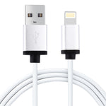 สายชาร์จข้อมูล 1 เมตร 3A 8 พิน เป็น USB สำหรับ iPhone, iPad เส้นผ่านศูนย์กลาง 4 ซม.