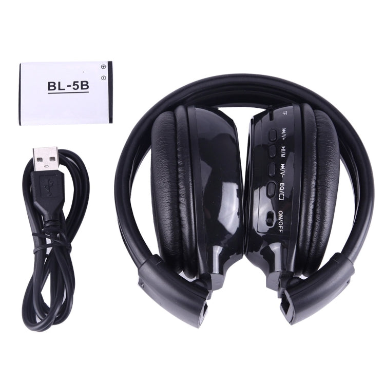 หูฟังไร้สายสเตอริโอ HiFi แบบพับได้ พร้อมที่คาดหัว รุ่น BS-N65 มีหน้าจอ LCD, ช่องใส่การ์ด TF, ไฟแสดงสถานะ LED และฟังก์ชัน FM