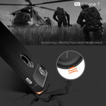 For  iPhone 8 & 7  Brushed Texture Fiber TPU Rugged Armor Protective Case, For iPhone 8 & 7, For 8 & 7