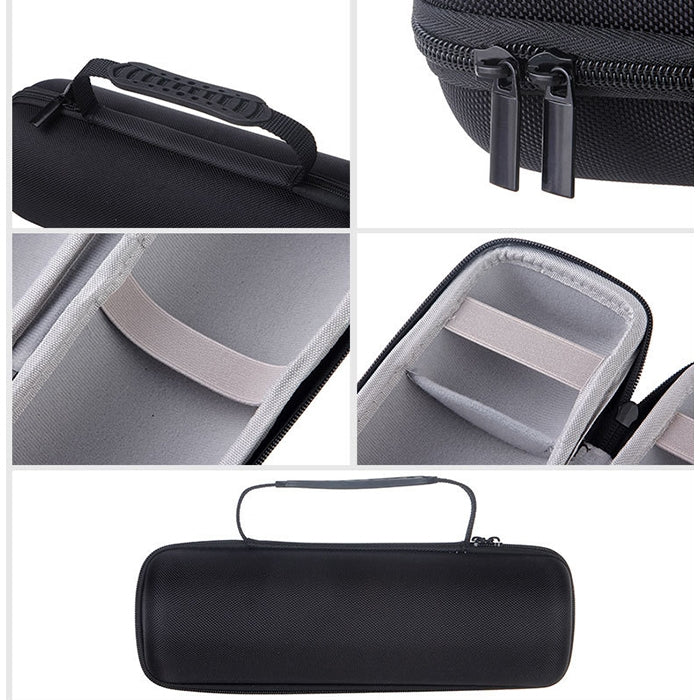กล่องเก็บของแข็ง PU พร้อมซิป 2 in 1 + ฝาครอบซิลิโคนอ่อนสำหรับลำโพงบลูทูธ JBL Charge 3 พร้อมสายสะพายไหล่