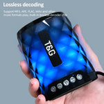 ลำโพงบลูทูธไร้สายขนาดเล็ก T&G TG155 Bluetooth 4.2 พร้อมไฟสีสันสดใส