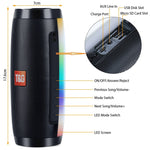 ลำโพงบลูทูธไร้สายขนาดเล็ก T&G TG157 Bluetooth 4.2 พร้อมไฟสีสันสดใสแบบเมโลดี้