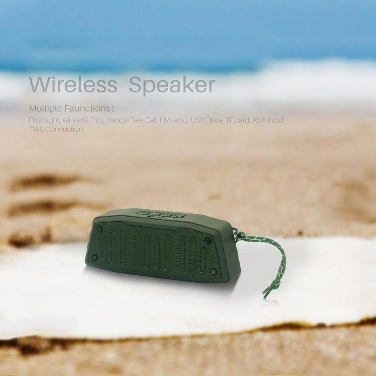 ลำโพงบลูทูธแบบพกพา NewRixing NR-4019 สำหรับใช้งานกลางแจ้ง พร้อมฟังก์ชันโทรแฮนด์ฟรี รองรับการ์ด TF & USB & FM & AUX