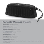 ลำโพงบลูทูธแบบพกพา NewRixing NR-4019 สำหรับใช้งานกลางแจ้ง พร้อมฟังก์ชันโทรแฮนด์ฟรี รองรับการ์ด TF & USB & FM & AUX