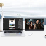 จอแสดงผลพกพาขนาด 15.6 นิ้ว 1080P มุมกว้าง 178 องศา HD สำหรับคอมพิวเตอร์ตั้งโต๊ะ / เครื่องเล่นเกม / จอภาพพร้อมกัน / PS4 / PS3 / XBox พร้อมพอร์ต Mini HDMI, Micro USB และ 2 พอร์ต USB-C / Type-C
