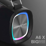 ลำโพงบลูทูธพกพา HOPESTAR A6X TWS สำหรับใช้งานกลางแจ้ง พร้อมไฟดนตรีสีสัน รองรับ Power Bank, โทรแบบแฮนด์ฟรี, ยูดิสก์, การ์ด TF และ AUX 3.5 มม. รุ่น A6X สีดำ, A6X สีเขียว