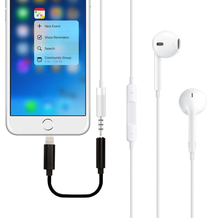 อะแดปเตอร์เสียง 8 Pin เป็น 3.5 มม., ความยาวประมาณ 12 ซม., รองรับ iOS 13.1 ขึ้นไป