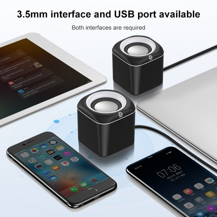 ลำโพงมีสายขนาดเล็ก A1 รุ่นมาตรฐาน USB ควบคุมด้วยสาย, ความยาวสาย: 1.1m, รุ่นมาตรฐาน