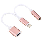 สายอะแดปเตอร์ชาร์จ 10 ซม. 8 Pin ตัวเมียและแจ็คเสียง 3.5 มม. ตัวเมียไปยัง 8 Pin ตัวผู้ รองรับระบบ IOS ทุกเวอร์ชัน