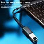 สายชาร์จและส่งข้อมูล OTG สายโลหะ USB ตัวเมีย 8.3 ซม. เป็น Type-C ตัวผู้