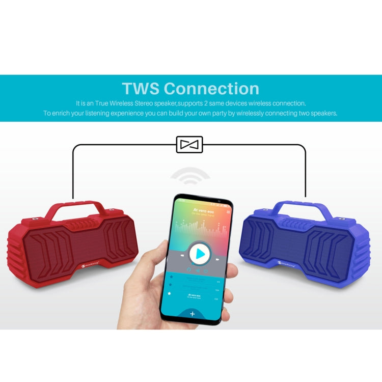 ลำโพงสเตอริโอไร้สายบลูทูธพกพา NewRixing NR-2029 รองรับฟังก์ชัน TWS