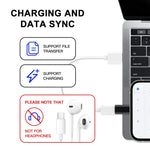 อะแดปเตอร์แปลงพอร์ต ENKAY Hat-Prince HC-6 Mini ABS USB-C / Type-C 3.1 เป็น 8 พิน (สีขาว), สีดำ, Type-C เป็น 8 พิน