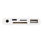 ฮับ 5 in 1 8 พิน เป็น USB และ USB-C / Type-C และช่องเสียบหูฟัง 3.5 มม. และเครื่องอ่านการ์ด SD และ TF