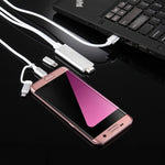 สายแปลง 3 in 1 Micro USB & 8 Pin & Type-C เป็น HDMI HD 1080P HDTV