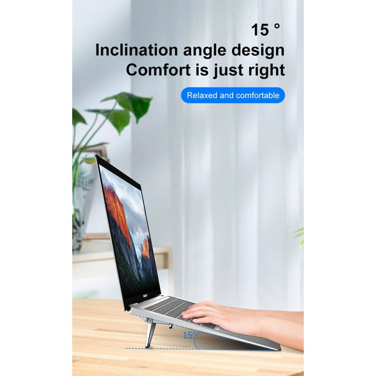 ขาตั้งแล็ปท็อปแบบพับได้รูปโล่สากล R-JUST BJ01 แบบติดได้ 2 ชิ้น, 2 ชิ้น BJ01