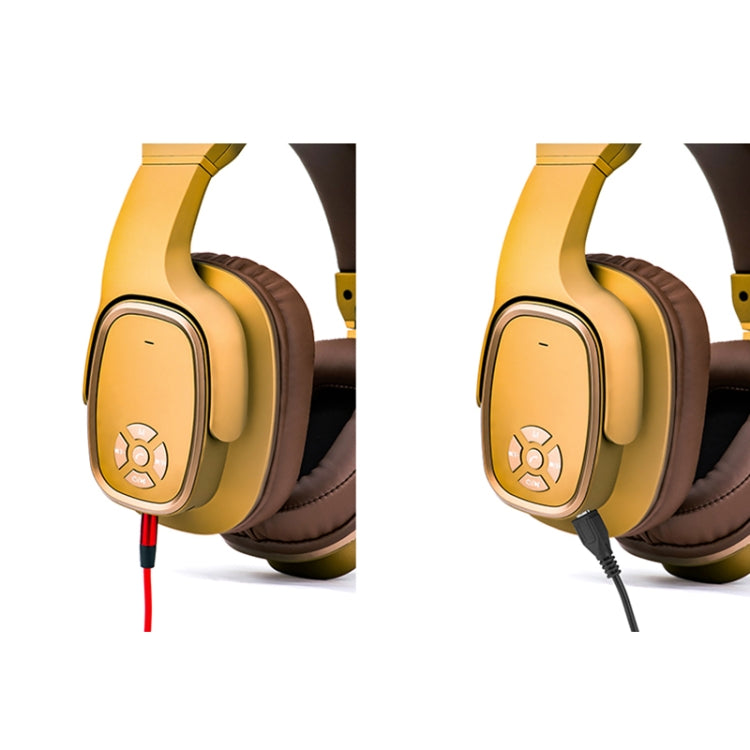 หูฟังบลูทูธเวอร์ชัน 5.0 แบบสวมศีรษะ OneDer S2 พร้อมไมโครโฟน, ใช้โทรแบบแฮนด์ฟรี, รองรับการ์ด TF, USB Drive, AUX, ฟังก์ชัน FM, รุ่น S2