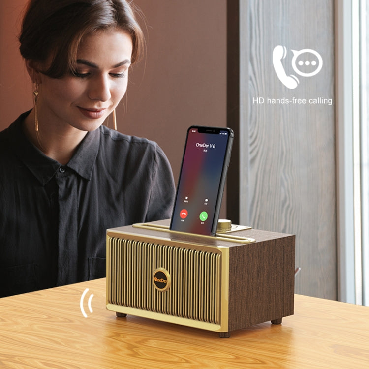 ลำโพงบลูทูธไร้สายแบบพกพา Oneder V6, รองรับการโทรแบบแฮนด์ฟรี, วิทยุ FM, การ์ด TF, AUX และ USB Drive