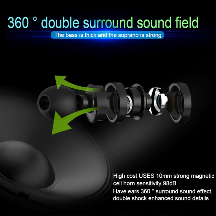 หูฟังสปอร์ตบลูทูธ X3 Magnetic Absorption 5.0 แบบใส่ในหู พร้อมไมโครโฟน HD, รองรับการโทรแบบแฮนด์ฟรี, ระยะ: 10 เมตร