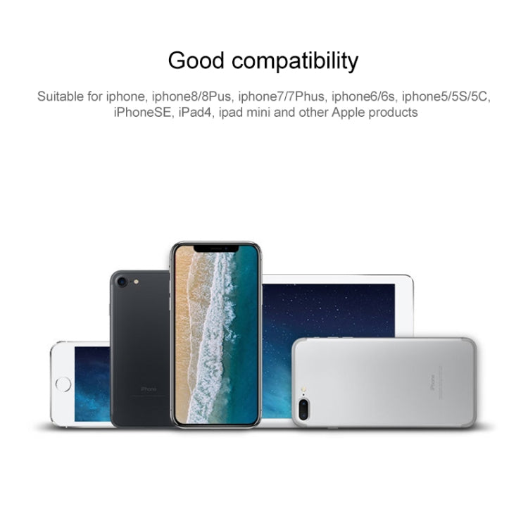 MH030 สายเสียง 1 เมตร 2 in 1 8 พิน ตัวผู้ & 3.5 มม. ตัวผู้ เป็น 3.5 มม. ตัวผู้ AUX สำหรับ iPhone, iPad, Samsung, Huawei, Xiaomi, HTC, MH030