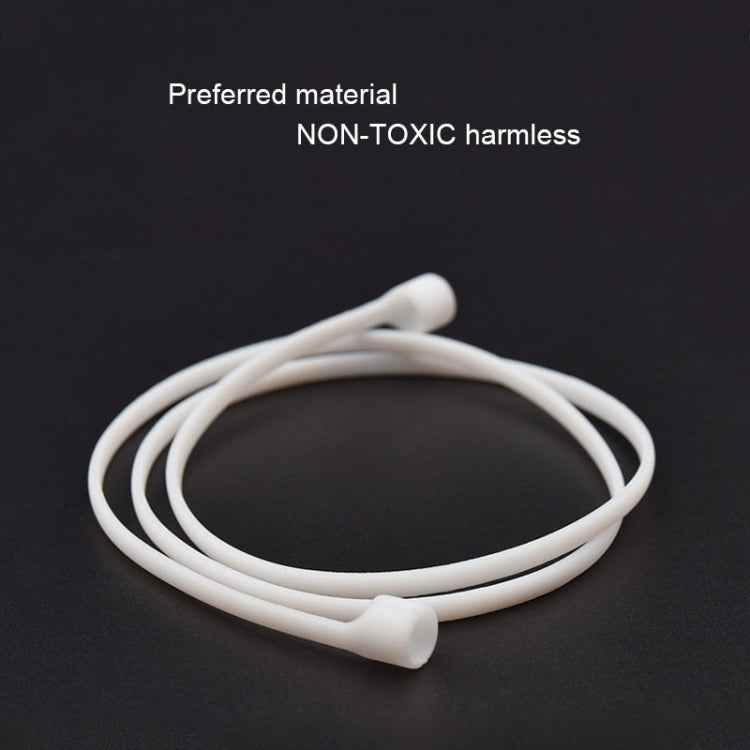 สายคล้องหูฟังบลูทูธไร้สายซิลิโคนป้องกันการสูญหายสำหรับ Apple AirPods 1/2, ความยาวสาย: 60 ซม.