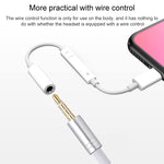 สายแจ็คหูฟัง 8 Pin ตัวผู้เป็น 3.5 มม. ตัวเมีย พร้อมรีโมทควบคุมบลูทูธ รองรับเพลง, โทรศัพท์, ควบคุมเสียง