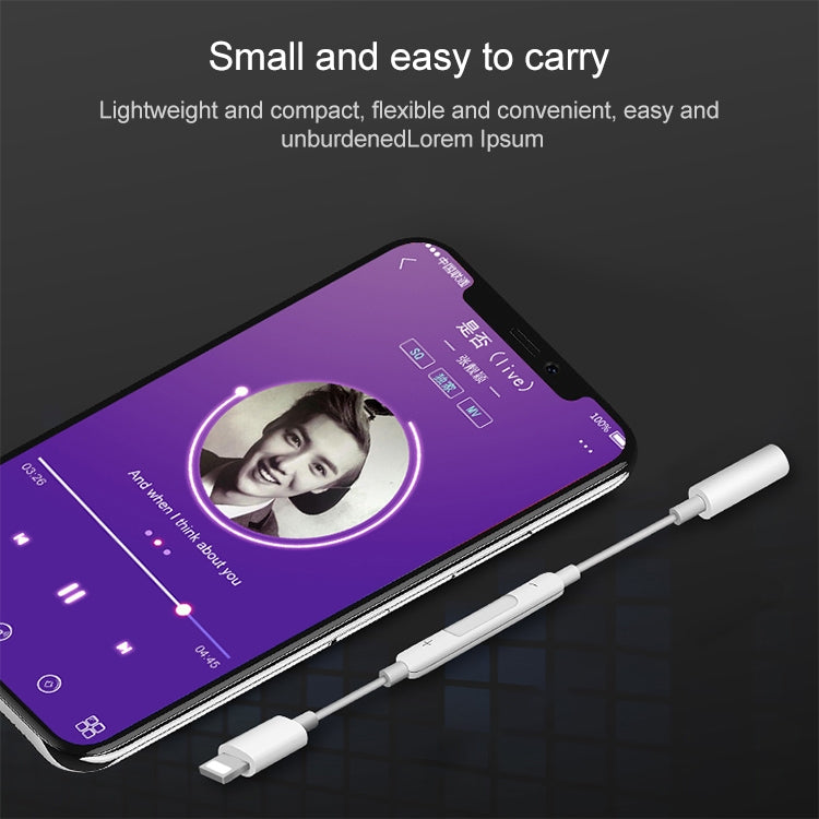 สายแจ็คหูฟัง 8 Pin ตัวผู้เป็น 3.5 มม. ตัวเมีย พร้อมรีโมทควบคุมบลูทูธ รองรับเพลง, โทรศัพท์, ควบคุมเสียง