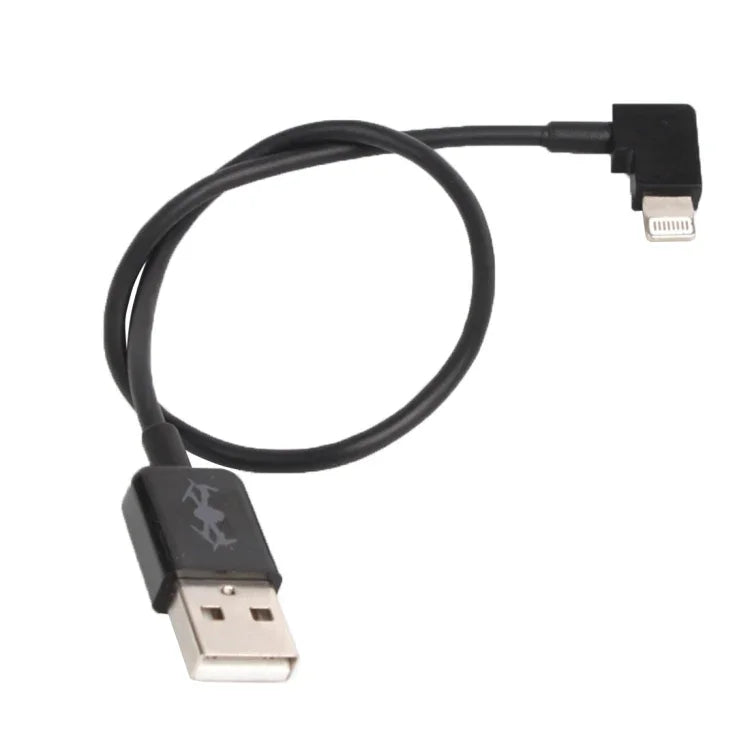สายเชื่อมต่อข้อมูล USB 30 ซม. แบบมุมฉาก 8 พิน สำหรับ DJI SPARK / MAVIC PRO / Phantom 3 & 4 / Inspire 1 & 2, USB ถึง 8 พิน