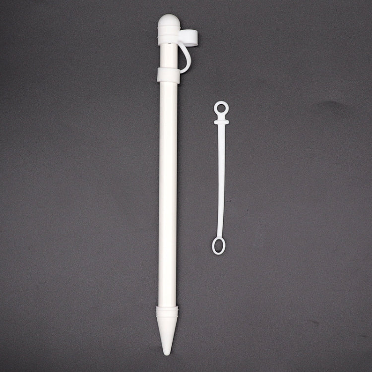 ชุดป้องกันซิลิโคน 3 in 1 พร้อมฝาปากกาทัชและเคสปากกา Nip สำหรับ Apple Pencil, สีเทา, สีขาว