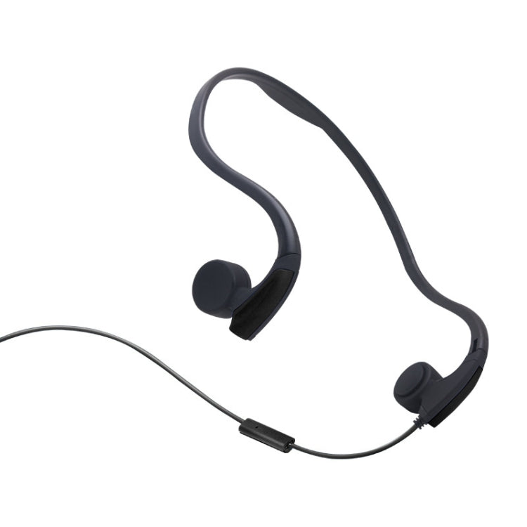 หูฟังกีฬาเอาท์ดอร์แบบแขวนหลังศีรษะควบคุมด้วยสาย ใช้เทคโนโลยี Bone Conduction