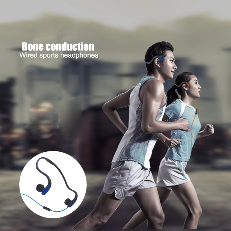 หูฟังกีฬาเอาท์ดอร์แบบแขวนหลังศีรษะควบคุมด้วยสาย ใช้เทคโนโลยี Bone Conduction