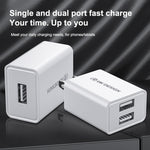 WK WP-U118 ที่ชาร์จเดินทาง 10W พอร์ต USB เดี่ยว อะแดปเตอร์ไฟ ปลั๊ก US, WP-U118 ปลั๊ก US