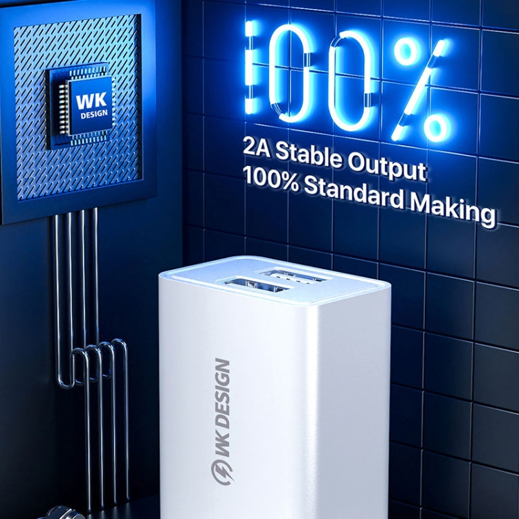WK WP-U118 ที่ชาร์จเดินทาง 10W พอร์ต USB เดี่ยว อะแดปเตอร์ไฟ ปลั๊ก US, WP-U118 ปลั๊ก US