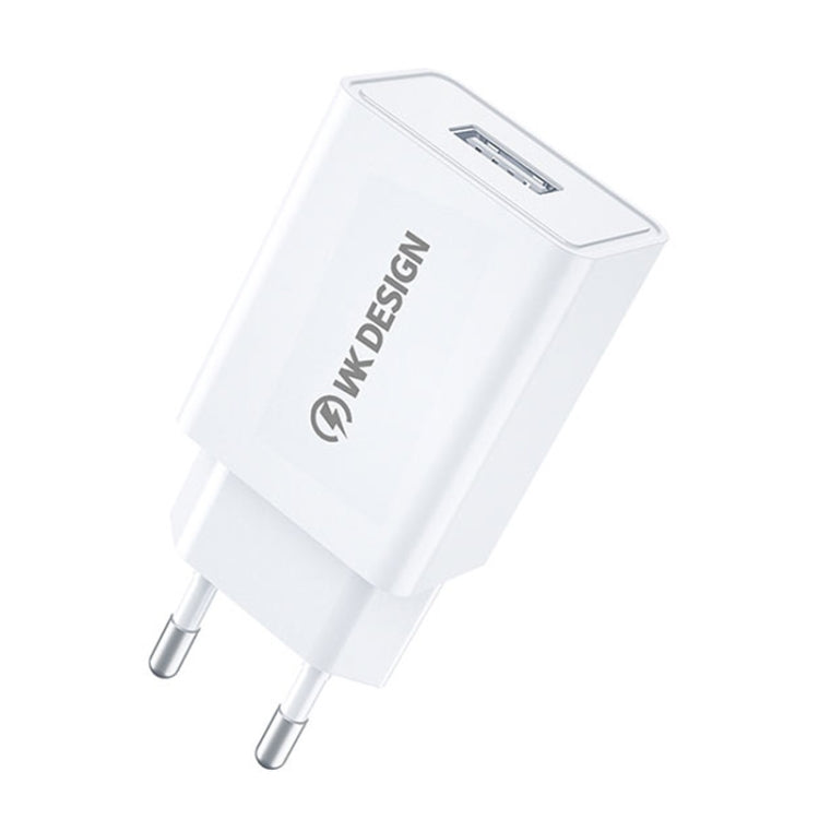 WK WP-U118 ที่ชาร์จเดินทาง 10W พอร์ต USB เดี่ยว อะแดปเตอร์ไฟ ปลั๊ก EU, WP-U118 ปลั๊ก EU