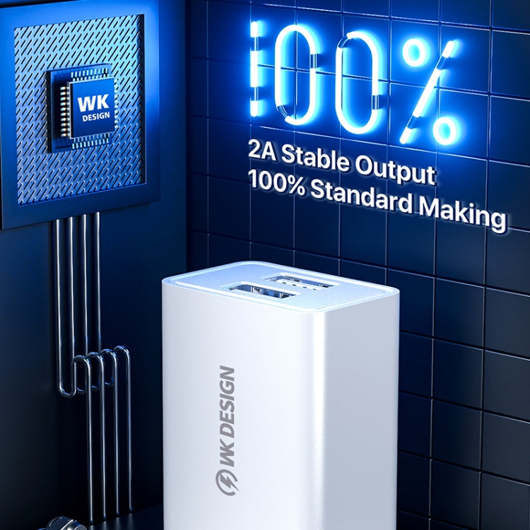 WK WP-U118 ที่ชาร์จเดินทาง 10W พอร์ต USB เดี่ยว อะแดปเตอร์ไฟ ปลั๊ก EU, WP-U118 ปลั๊ก EU