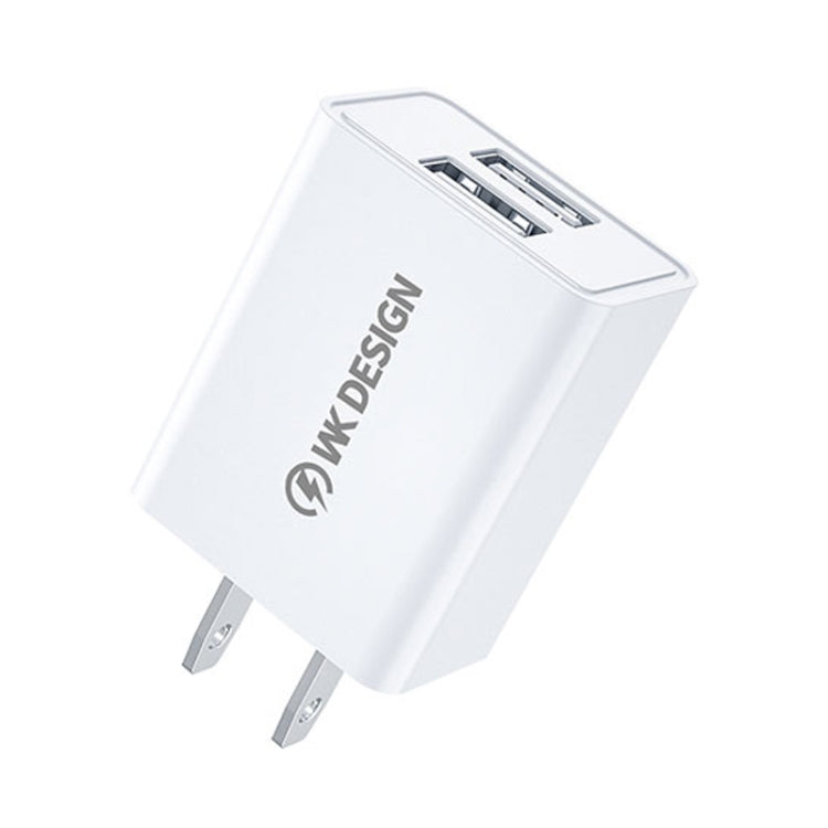 WK WP-U119 ที่ชาร์จเดินทาง 10W พอร์ต USB คู่ อะแดปเตอร์ไฟ ปลั๊ก US, WP-U119 ปลั๊ก US