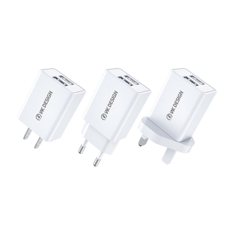 WK WP-U119 ที่ชาร์จเดินทาง 10W พอร์ต USB คู่ อะแดปเตอร์ไฟ ปลั๊ก US, WP-U119 ปลั๊ก US