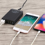 เครื่องชาร์จเร็ว XBX09A 50W 5V 2.4A 6 พอร์ต USB สำหรับเดินทาง