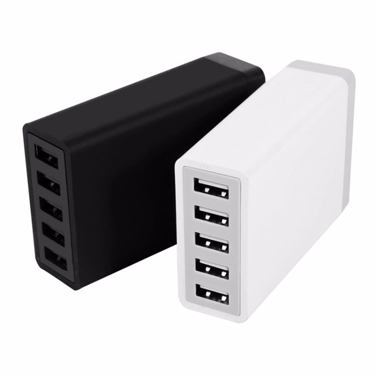 XBX09 ชาร์จเร็ว 40W 5V 8A 5 พอร์ต USB ชาร์จเดินทาง ปลั๊ก UK (สีดำ), XBX09, 8A