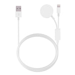 สายชาร์จแม่เหล็กมัลติฟังก์ชัน 8 พิน สำหรับ iPhone / Apple Watch ความยาว: 1 ม.