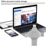 แฟลชไดรฟ์ 4 in 1 32GB USB 3.0 + 8 พิน + Micro USB + USB-C / Type-C ใช้งานคู่พร้อมฟังก์ชัน OTG, 32GB