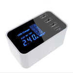 CDA30 20W 3 พอร์ต USB + พอร์ต USB-C / Type-C ที่ชาร์จอเนกประสงค์พร้อมจอแสดงผล LED ปลั๊ก US ปลั๊ก US