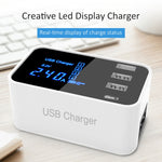 CDA30 20W 3 พอร์ต USB + พอร์ต USB-C / Type-C ที่ชาร์จอเนกประสงค์พร้อมจอแสดงผล LED ปลั๊ก US ปลั๊ก US