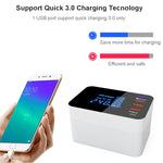 CDA33Q 40W QC 3.0 USB + 3 พอร์ต USB + พอร์ต USB-C / Type-C ที่ชาร์จอเนกประสงค์พร้อมจอแสดงผล LED ปลั๊ก AU ปลั๊ก AU