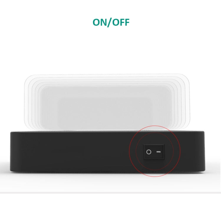 50W 6 พอร์ต USB + 2 พอร์ต USB-C / Type-C + ที่ชาร์จแบบไร้สายอเนกประสงค์พร้อมจอแสดงผล LED และขอบถอดได้ ปลั๊ก EU ปลั๊ก EU