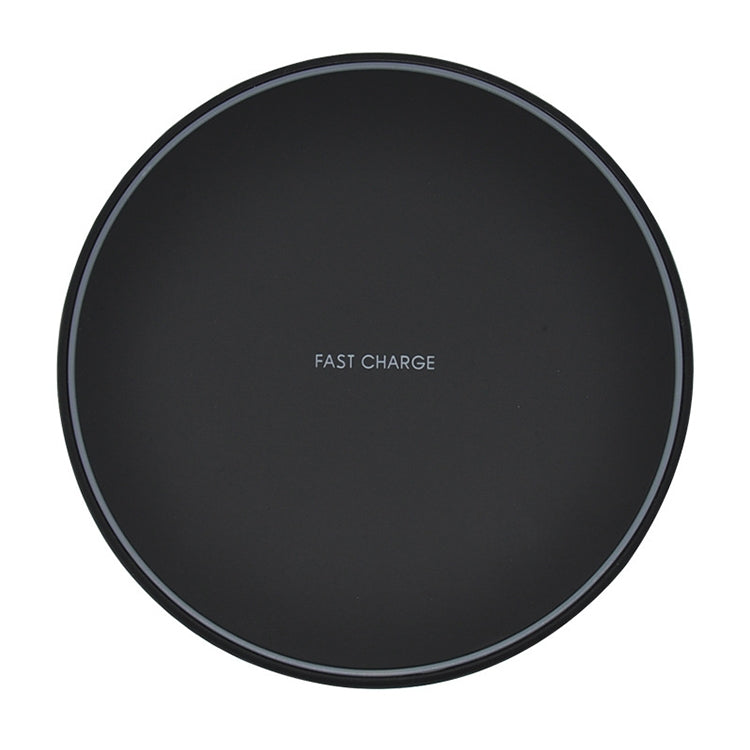 แท่นชาร์จไร้สาย KD-1 ชาร์จเร็ว 10W แบบบางพิเศษ สำหรับโทรศัพท์ Android และ iPhone, ชาร์จเร็ว, สีดำ