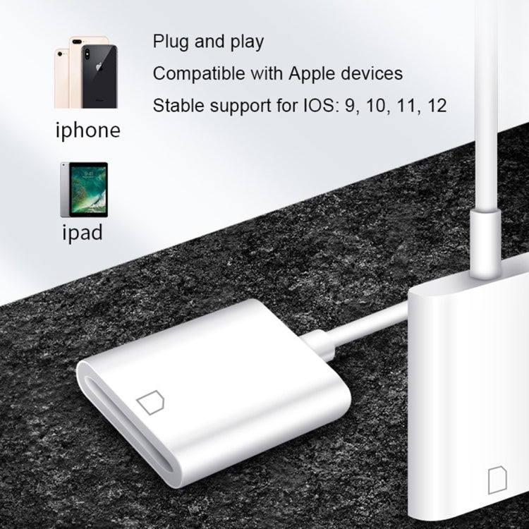NK105 อะแดปเตอร์อ่านกล้อง 8 พิน เป็นการ์ด SD รองรับระบบ IOS 9.1 ขึ้นไป, NK105