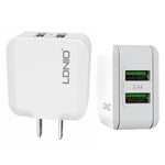 หัวชาร์จคู่ USB 2.4A LDNIO A2201 ที่ชาร์จเดินทาง ชาร์จตรง อะแดปเตอร์โทรศัพท์มือถือ พร้อมสายข้อมูล Type-C, Type-C