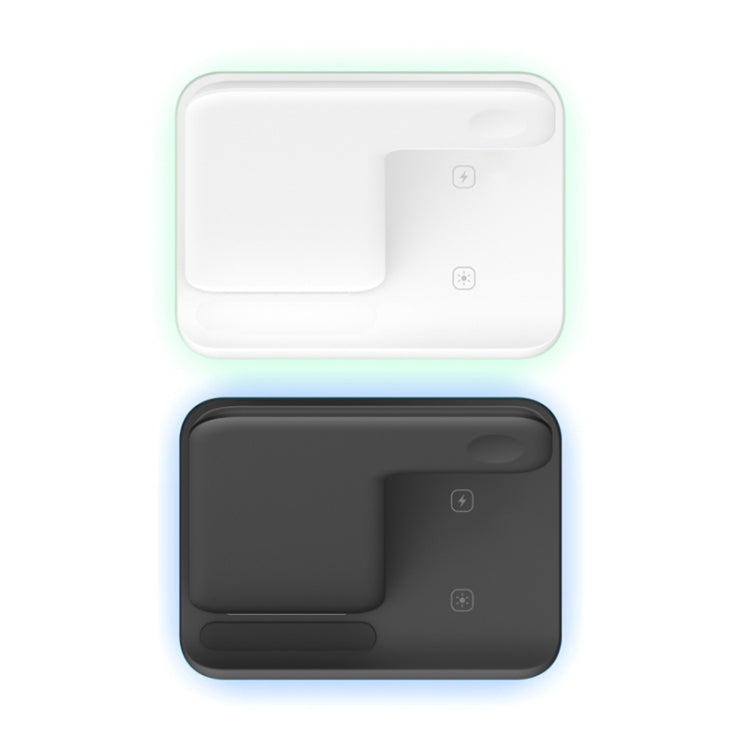 แท่นชาร์จไร้สายแม่เหล็กตั้งฉาก Z5A QI สำหรับโทรศัพท์มือถือ, Apple Watch, AirPods / Samsung Galaxy Buds / Huawei Free Buds พร้อมไฟวงแหวนสัมผัส, Z5A